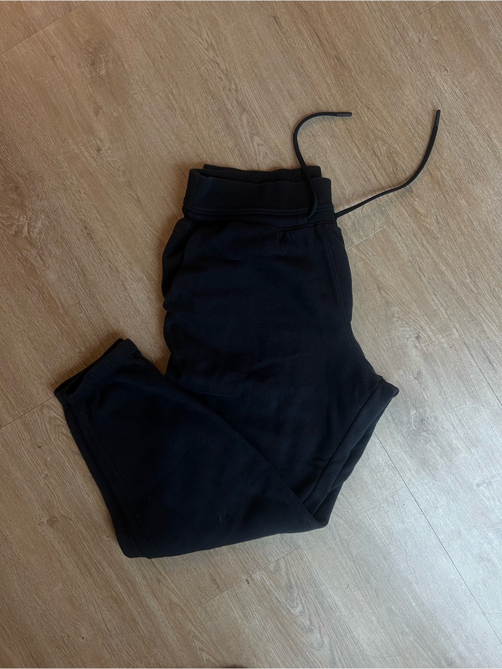 Kids Black Drawstring Jogger Pants